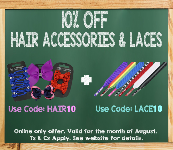 10% OFF HAIR ACCESSORIES & LACES