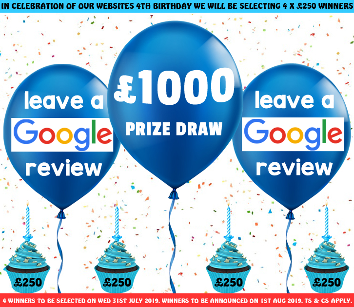 LAST CHANCE TO ENTER £1000 PRIZE DRAW