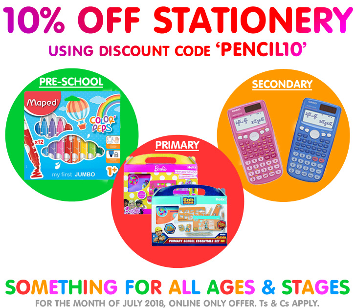 10% OFF STATONERY THIS JULY!