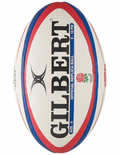 Gilbert Mens England Official Replica Rugby Ball Sports Training Workout 