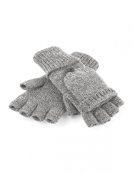 Beechfield Fliptop Gloves Warm Winter accessory worn as mittens or fingerless 