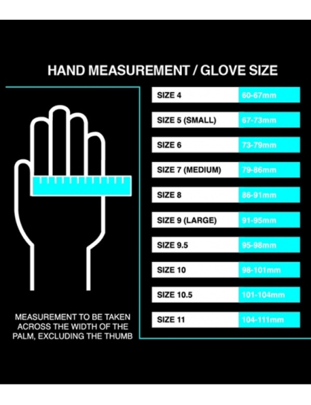 Keeper Gloves Size Chart