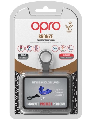 Opro Bronze Training Level Gumshield (10yrs - Adult) - Blue