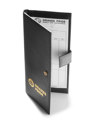 Drakes Pride Laether Rigid Scorecard Holder - Black 