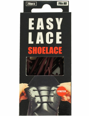 Easy Lace® Adult Round Silicone Laces 20pc - Brown