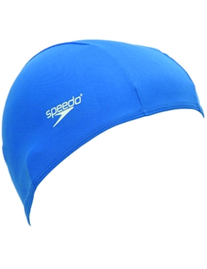 Speedo Junior Polyester Swim Cap - Bright Blue