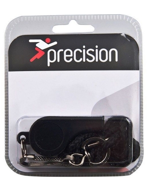 Precision Plastic Whistle with Lanyard - Black