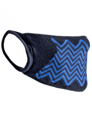 Result ZigZag Anti-Bac Face Cover 5pk - Navy/Royal Blue