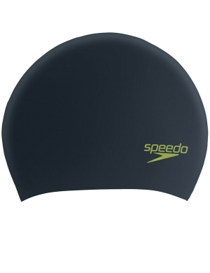 Speedo Junior Silicone Long Hair Swim Cap - Black