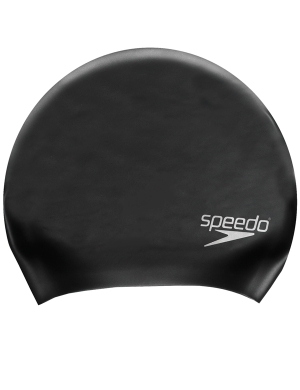 Speedo Senior Long Hair Swim Cap - Black