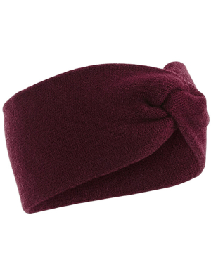 Beechfield® Twist Knit Headband - Burgundy