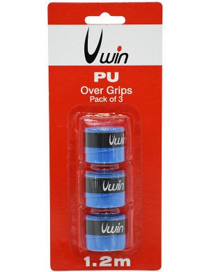 Uwin Non-Slip PU Over Grip 1.2m 3pk - Blue