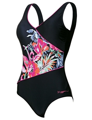 Zoggs Latino Love Wrap Front Swimsuit 