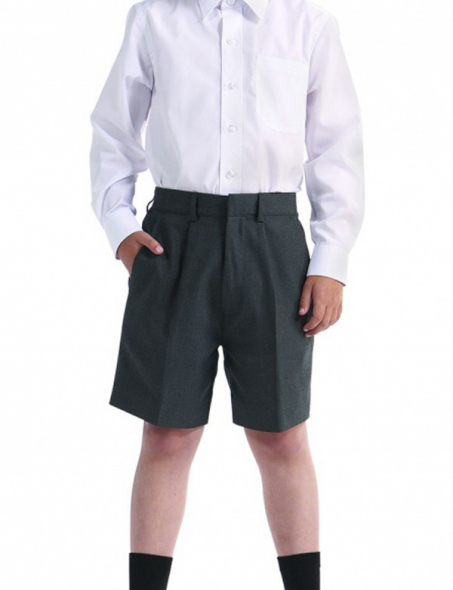Age 5/6 years Boys Grey School Uniform Shorts Banner 