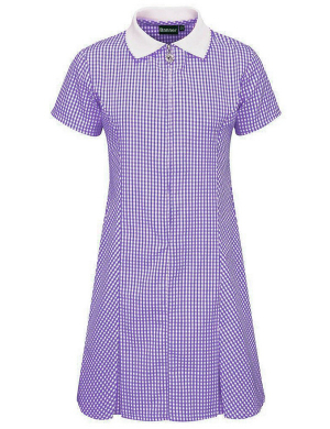 Gingham Summer Dress - Purple (Opt)