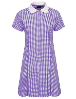 Gingham Summer Dress - Purple