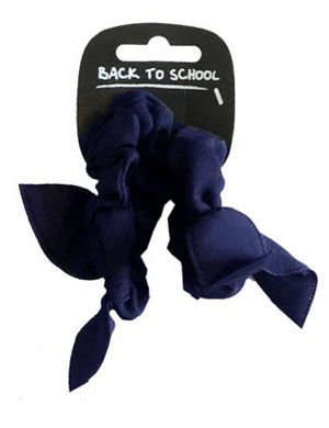 2 Bow (Ear) Scrunchies 2pk - Navy