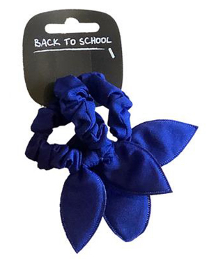 2 Bow (Ear) Scrunchies 2pk - Royal Blue
