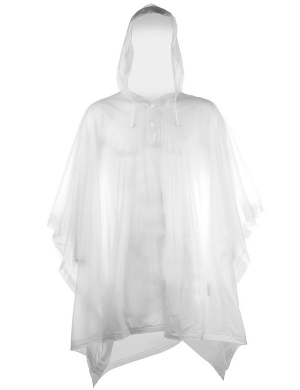 Splashmacs Adult Rain Poncho - Clear