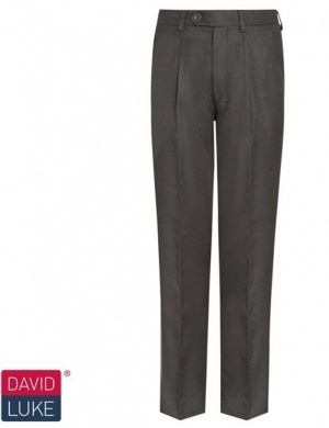 David Luke DL943 Boys Trouser - Charcoal Grey (Elastic Back)