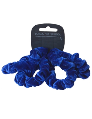 Velvet Scrunchie 4pk - Royal Blue