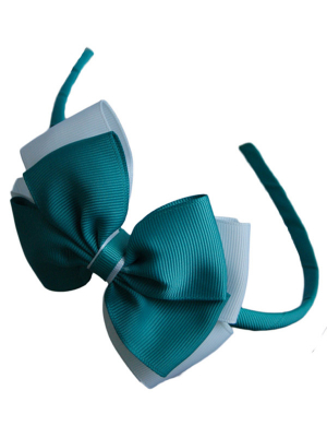 Opal Head Band - Jade & White