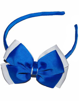 Opal Head Band - Royal & White