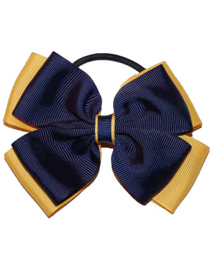 Opal Hair Bobble - Navy & Yellow