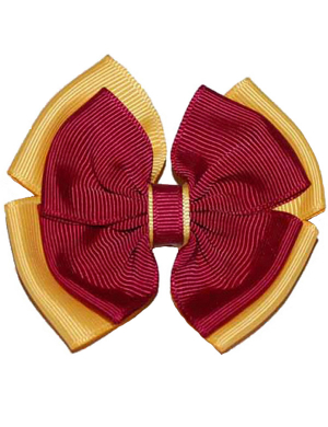 Opal Hair Clip - Maroon & Yellow