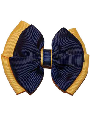Opal Hair Clip - Navy & Yellow
