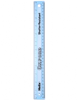 Helix Shatter Resistant Ruler 30cm