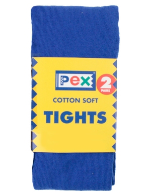 Super Soft Cotton Rich Tights 2 pack - Royal Blue