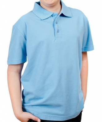 Blue Max Banner Polo Shirt - Sky Blue (Pre-School Only)
